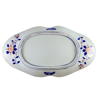 Japanese Imari Fish Platter Orange, Blue & Gold