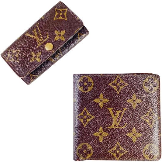 Louis Vuitton Monogram Bifold Wallet & Four Key Case Holder