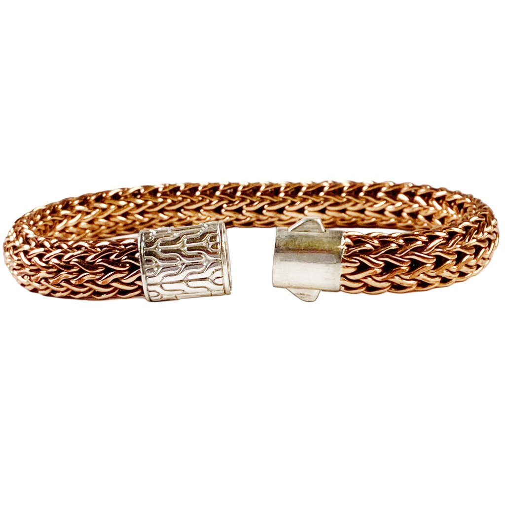 John Hardy Bronze & Silver Chain Bracelet