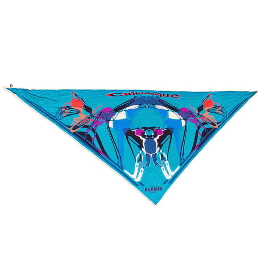 Hermes Pointe Caleche Elastique Silk Triangle Scarf