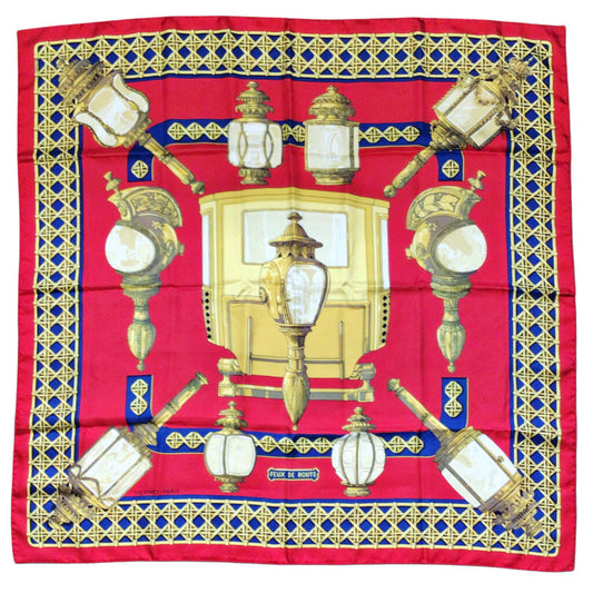 Hermes Silk Carre "Feux de Route" by Caty Latham