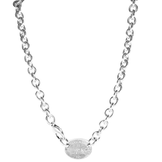 Return to Tiffany Oval Tag Sterling Chain Necklace
