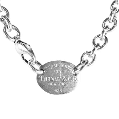 Return to Tiffany Oval Tag Sterling Chain Necklace