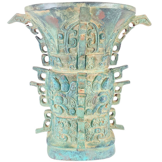 Archaic Bronze He Zun (Wine Vessel)