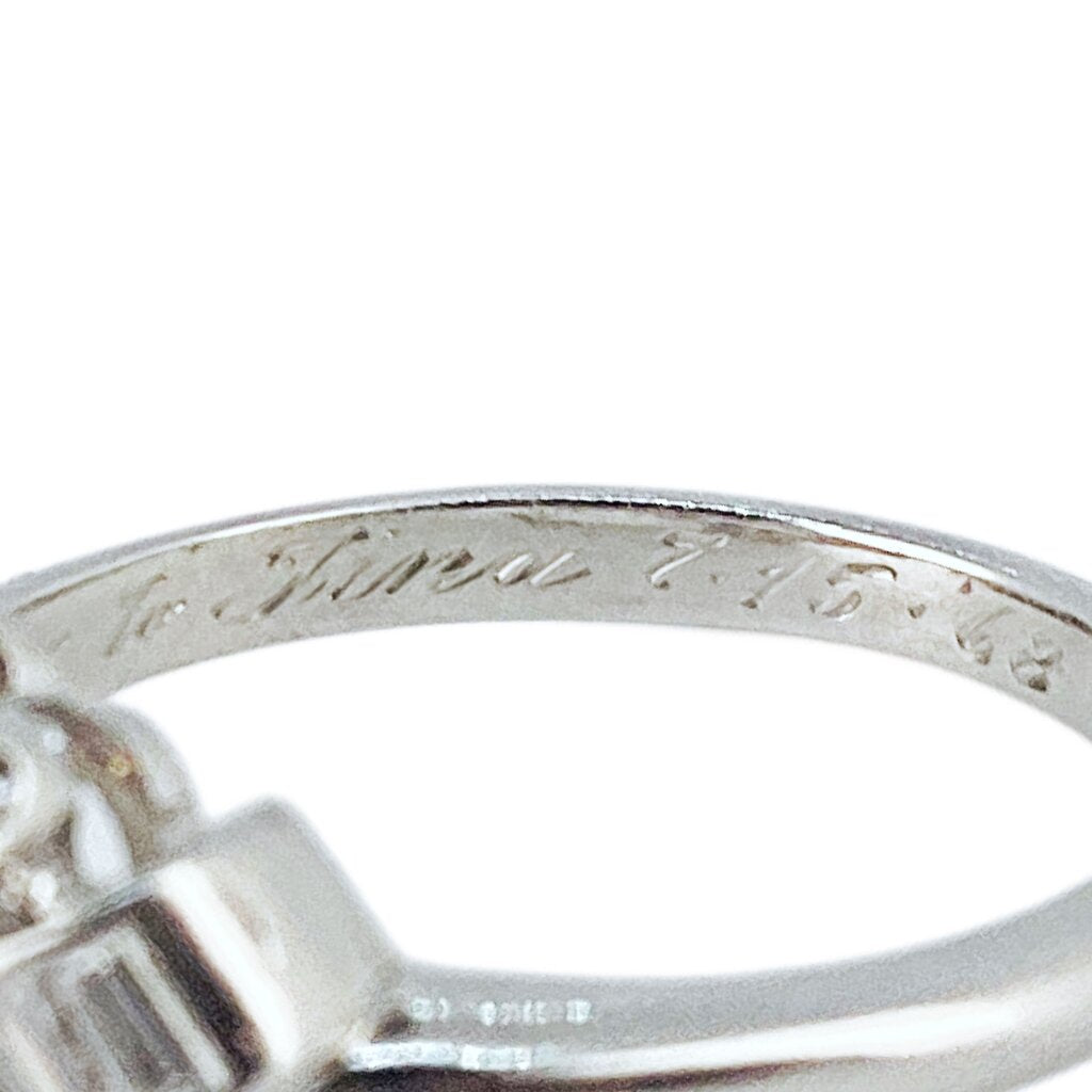 Diamond Ring Set w. 0.81 Carat Stone Mounted in Platinum