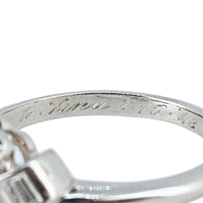 Diamond Ring Set w. 0.81 Carat Stone Mounted in Platinum