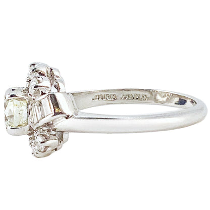 Diamond Ring Set w. 0.81 Carat Stone Mounted in Platinum