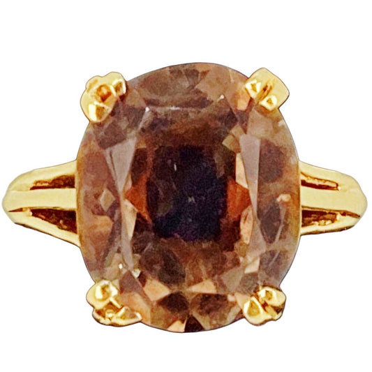 Vintage Smoky Quartz Ring Mounted in 14Kt
