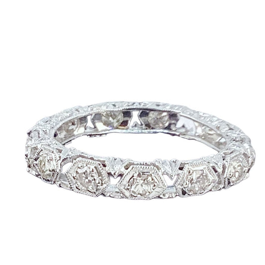 Diamond Eternity Band Mounted in Platinum. c. 1940