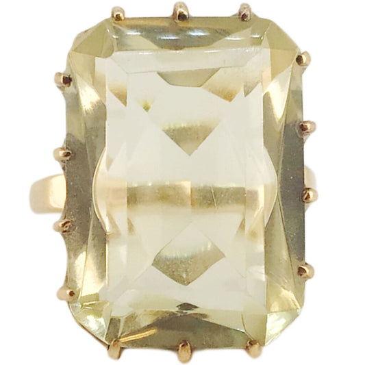 Quartz Ring Mounted in 10Kt