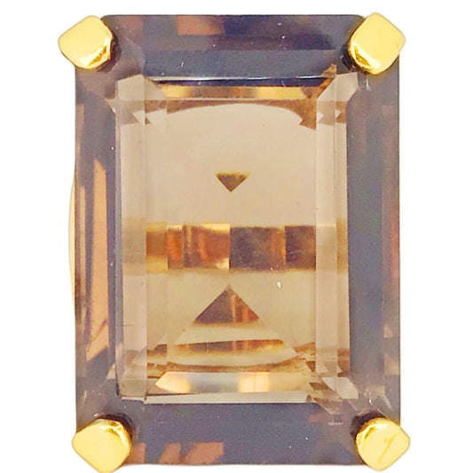 Smoky Quartz Ring Mounted in 14Kt