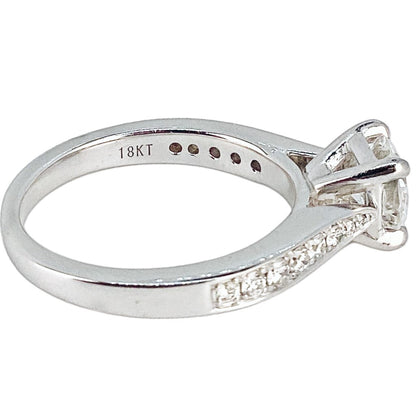 Diamond Ring Set w 0.85 Carat Stone Mounted in 18Kt