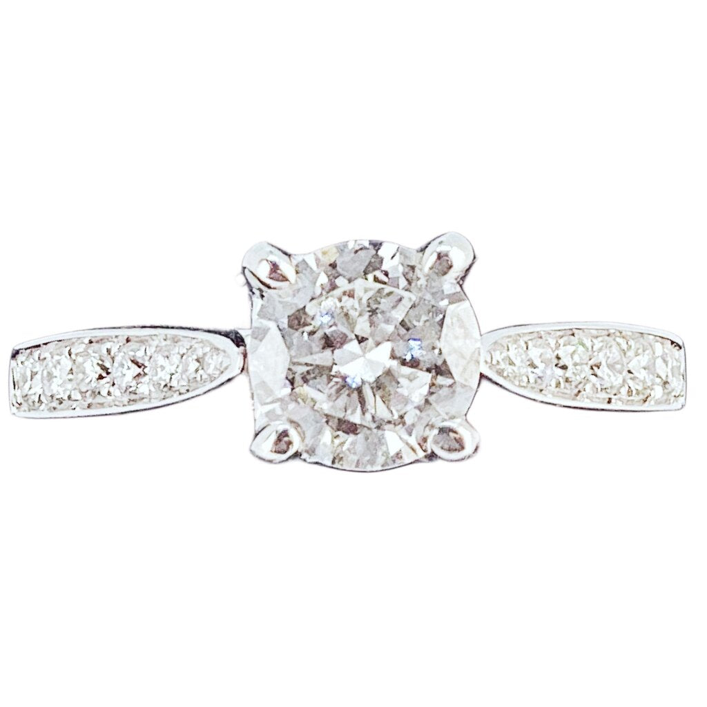 Diamond Ring Set w 0.85 Carat Stone Mounted in 18Kt