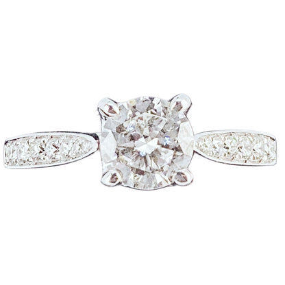 Diamond Ring Set w 0.85 Carat Stone Mounted in 18Kt