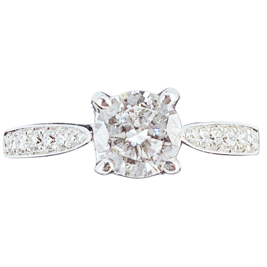 Diamond Ring Set w 0.85 Carat Stone Mounted in 18Kt