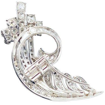 Diamond & Platinum Brooch c. 1940s, Culet Cut