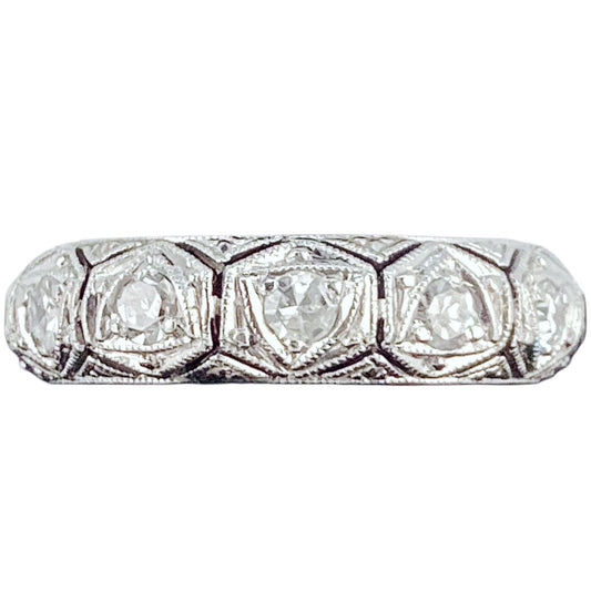 Diamond Eternity Band Mounted in Platinum. c. 1930s