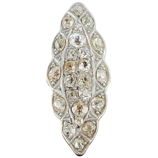 Diamond Ring Mounted in 18Kt Platinum. Victorian Culet Cut.