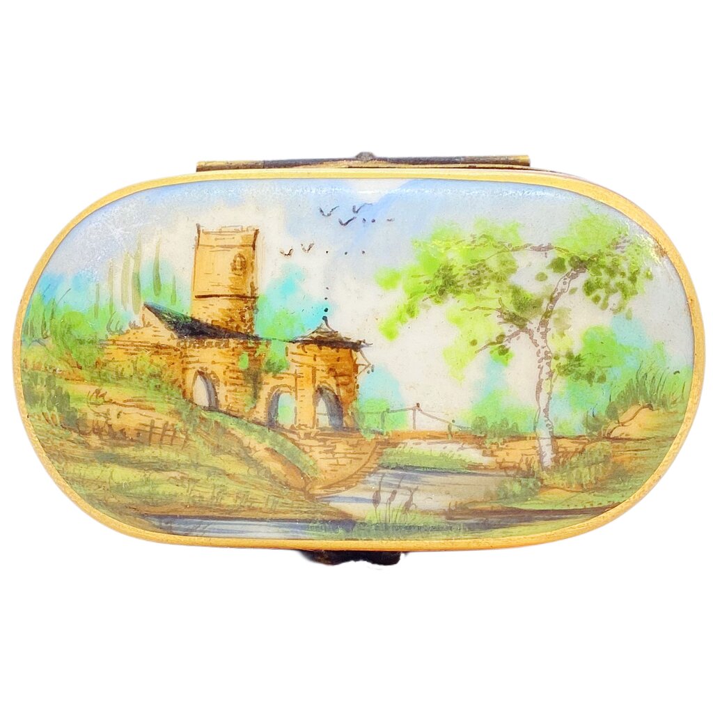 Limoges Porcelain Perfume Chest w 2 Bottle & Funnel