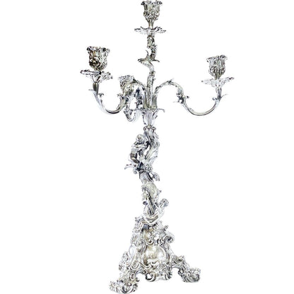 Victorian Silver Plate Ornate Four Arm Candelabrum