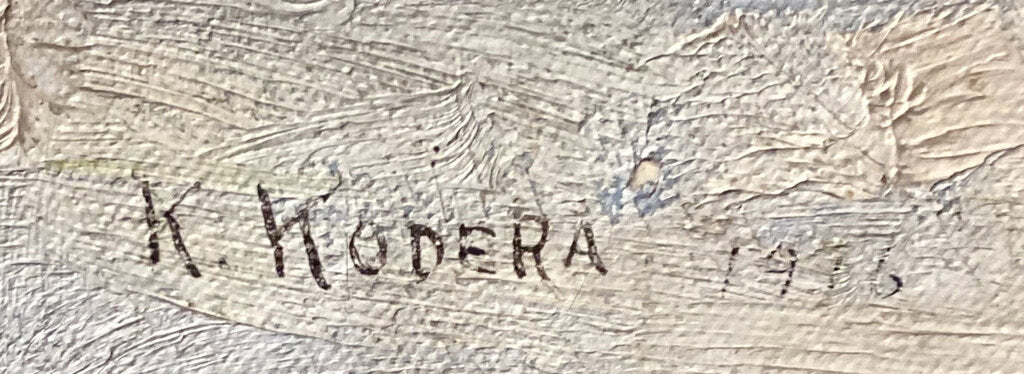 Kenkichi Kodera. Snowy Landscape. Oil On Canvas