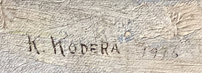 Kenkichi Kodera. Snowy Landscape. Oil On Canvas