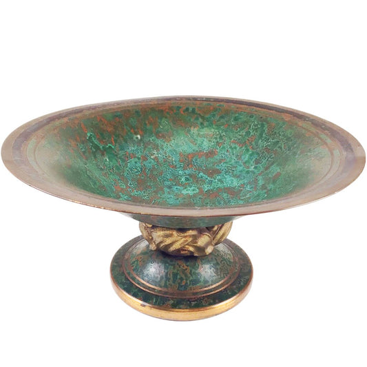 Carl Sorensen Bronze Verdigris Compote