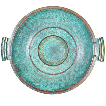 Carl Sorensen Bronze Verdigris Art Deco Fruit Bowl