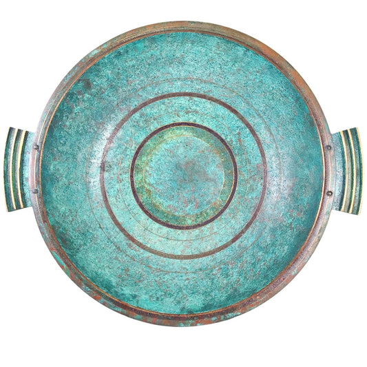Carl Sorensen Bronze Verdigris Art Deco Fruit Bowl