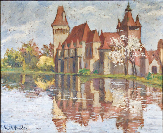 Hildegard Hamilton. Hungarian Castle, Budapest. Oil on Canvas