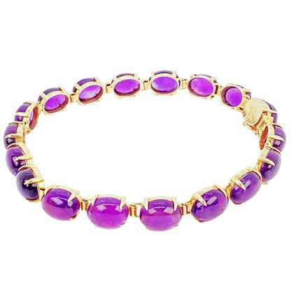 Victorian Amethyst & 14Kt Gold Bracelet