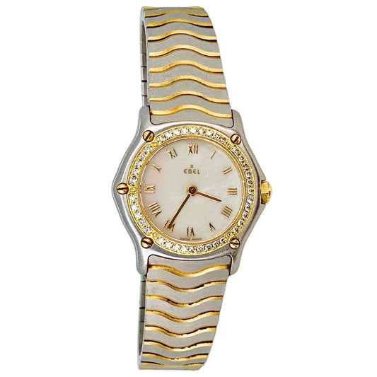 EBEL18Kt Gold & Diamond Watch w Stainless Steel Band