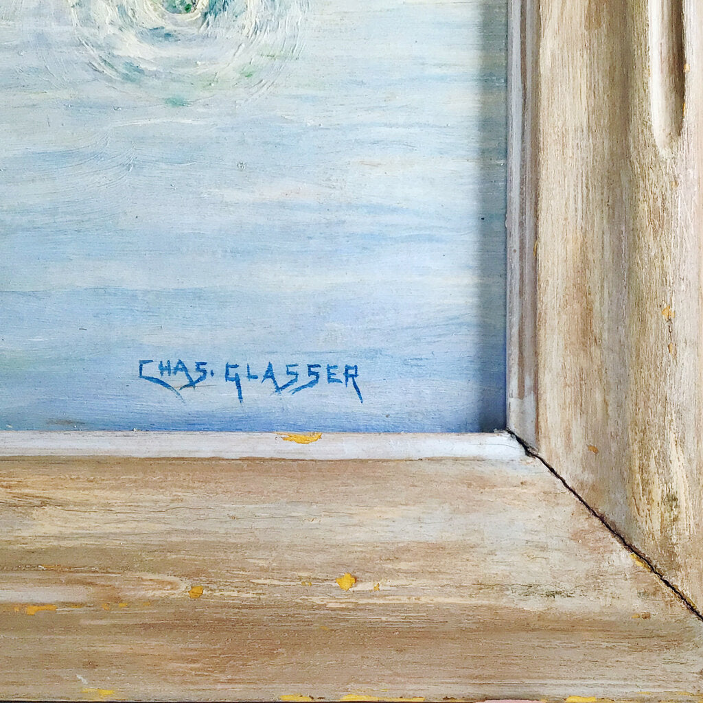 Charles Glasser. Two Fishermen. Oil on Board.