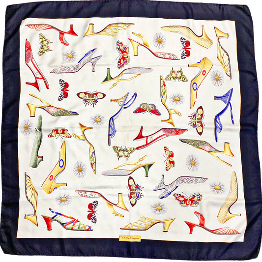 Ferragamo Heels & Butterflies Scarf