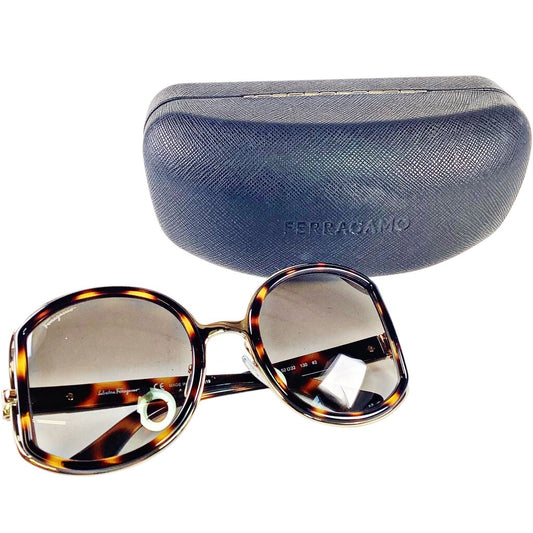 Ferragamo Tortoise Oversized Shades