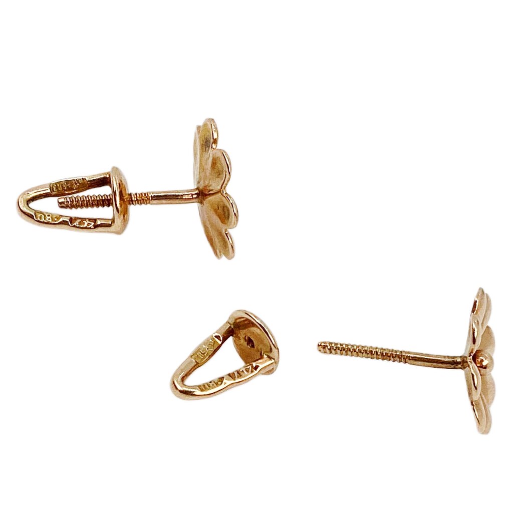 Vintage 14Kt Gold Earrings w Screw Backs