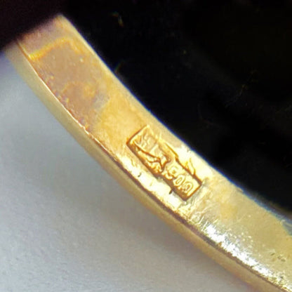 Lapis & Diamond Ring Set in 14Kt Gold