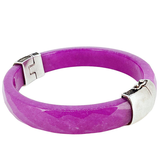 Purple Hinged Bangel w Sterling Clasp