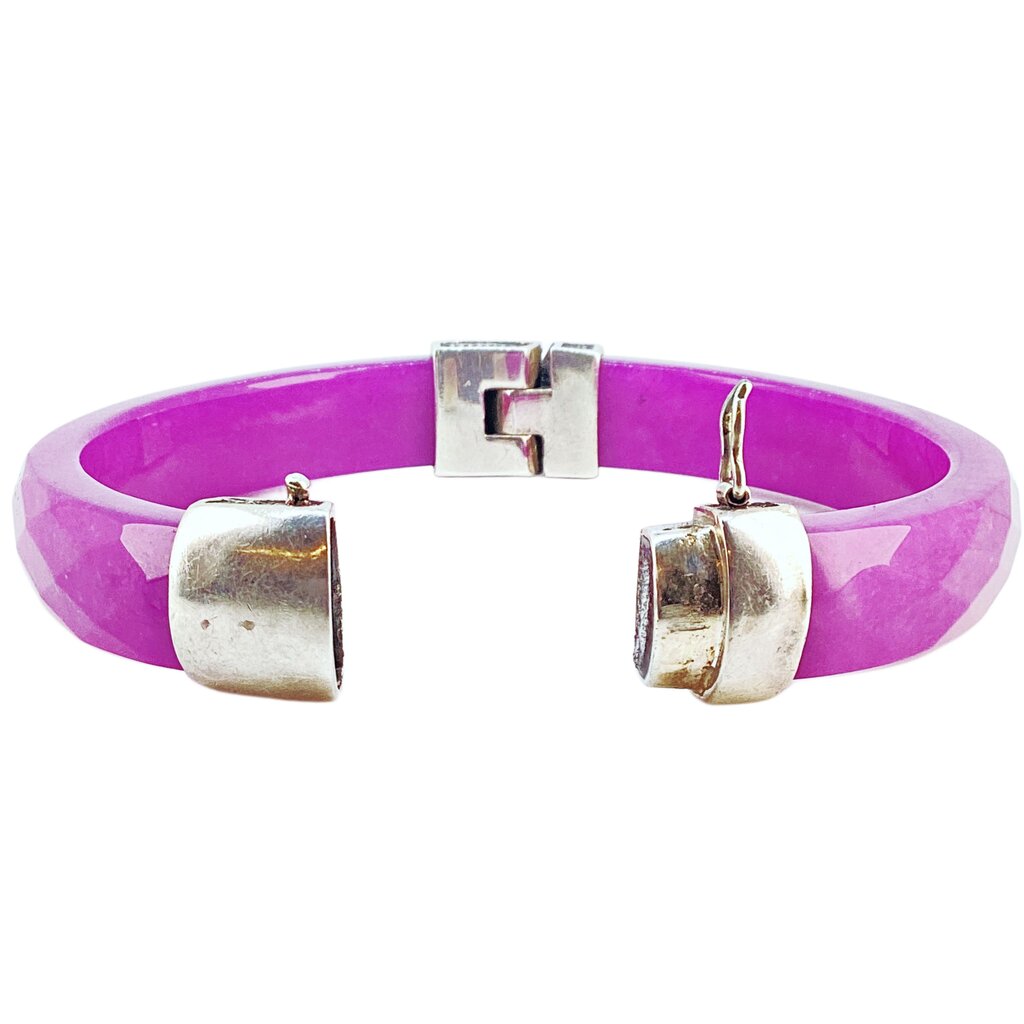 Purple Hinged Bangel w Sterling Clasp
