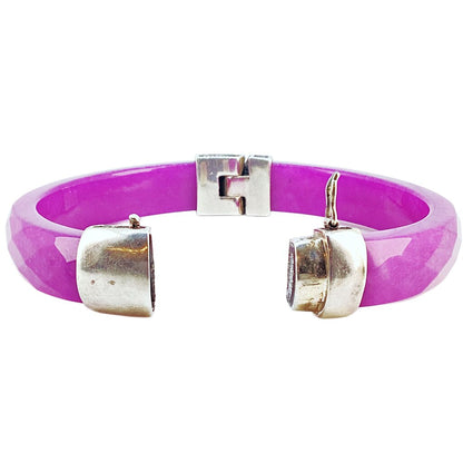 Purple Hinged Bangel w Sterling Clasp