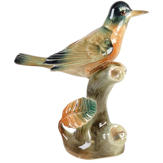 Robin on Branch Porcelain Figurine