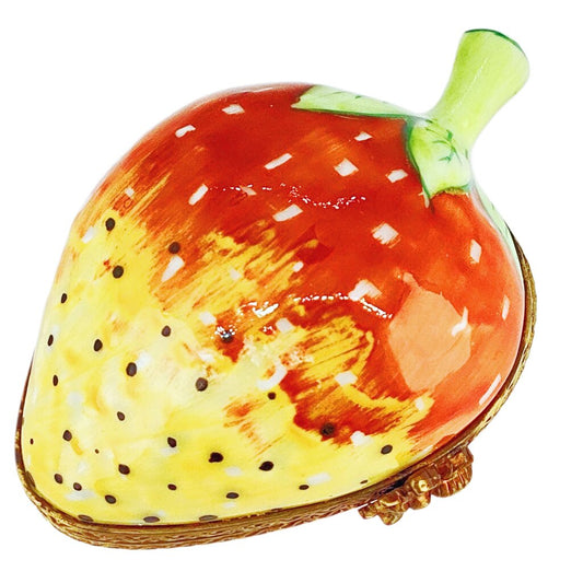 Vintage Hand Painted Limoges "Strawberry" Trinket Box