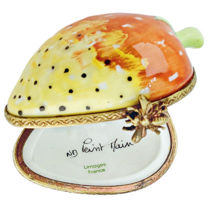 Vintage Hand Painted Limoges "Strawberry" Trinket Box