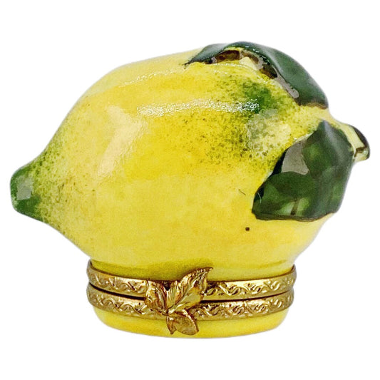 Vintage Hand Painted Limoges "Lemon" Trinket Box