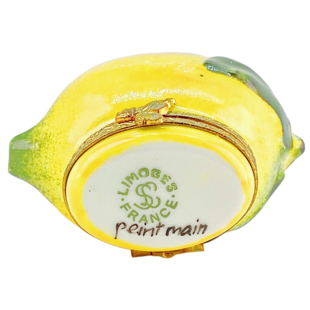 Vintage Hand Painted Limoges "Lemon" Trinket Box