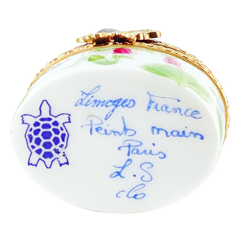 Vintage Hand Painted Limoges "Butterfly" Trinket Box