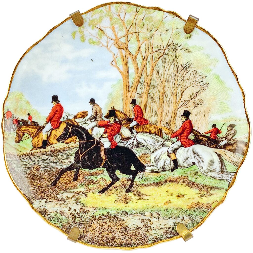 Pair of Hand Painted Porcelain Miniature Plates