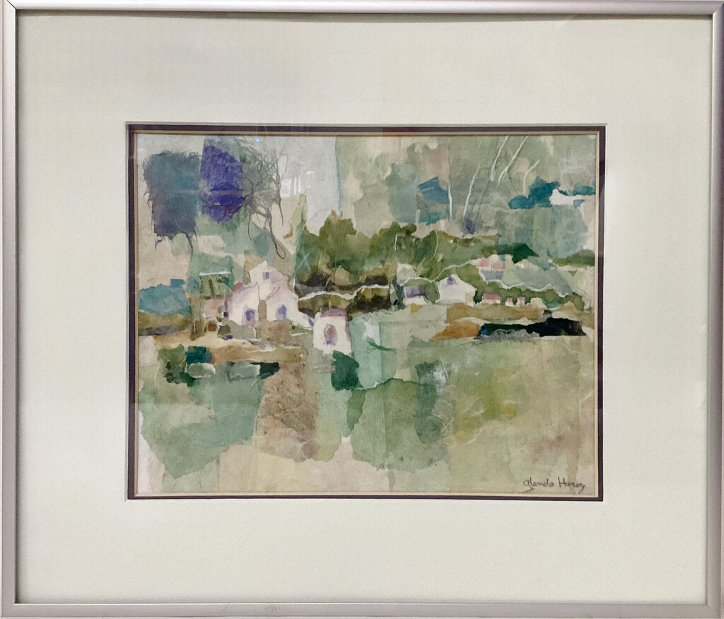 Glenda Hares. Landscape. Paper & Fiber Collage. St. Louis, MO.