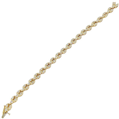 14Kt Gold & Diamond Bracelet (Tested)