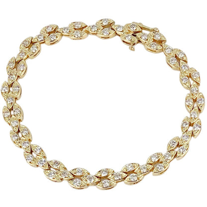 14Kt Gold & Diamond Bracelet (Tested)